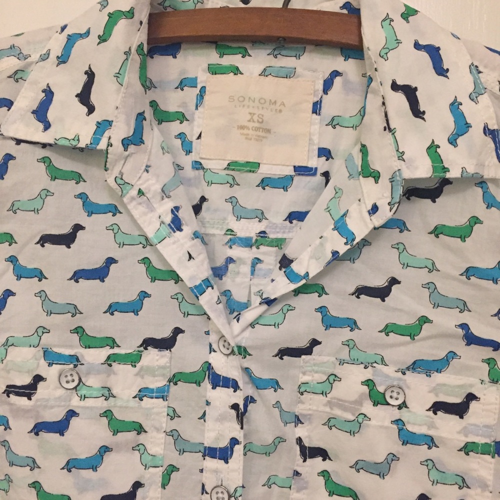 NWT Dachshund pattern shirt!